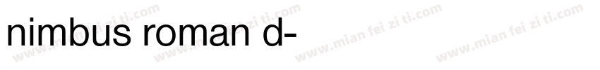 nimbus roman d字体转换